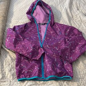 Lands' End Purple and Teal Kids Raincoat